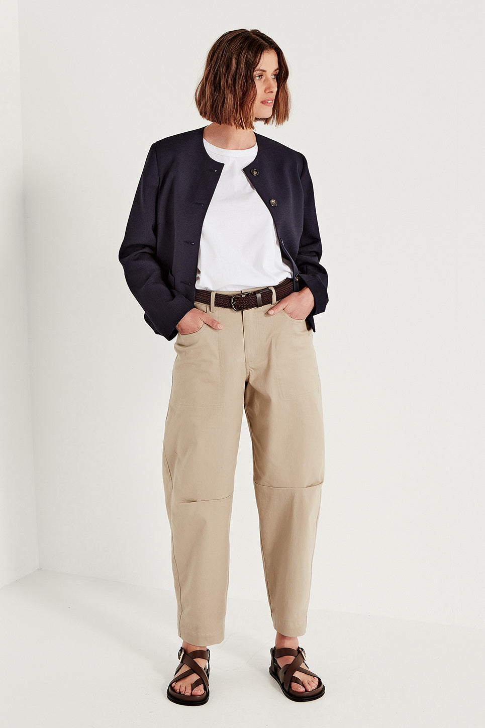 The Gabrielle Jacket in Navy Twill