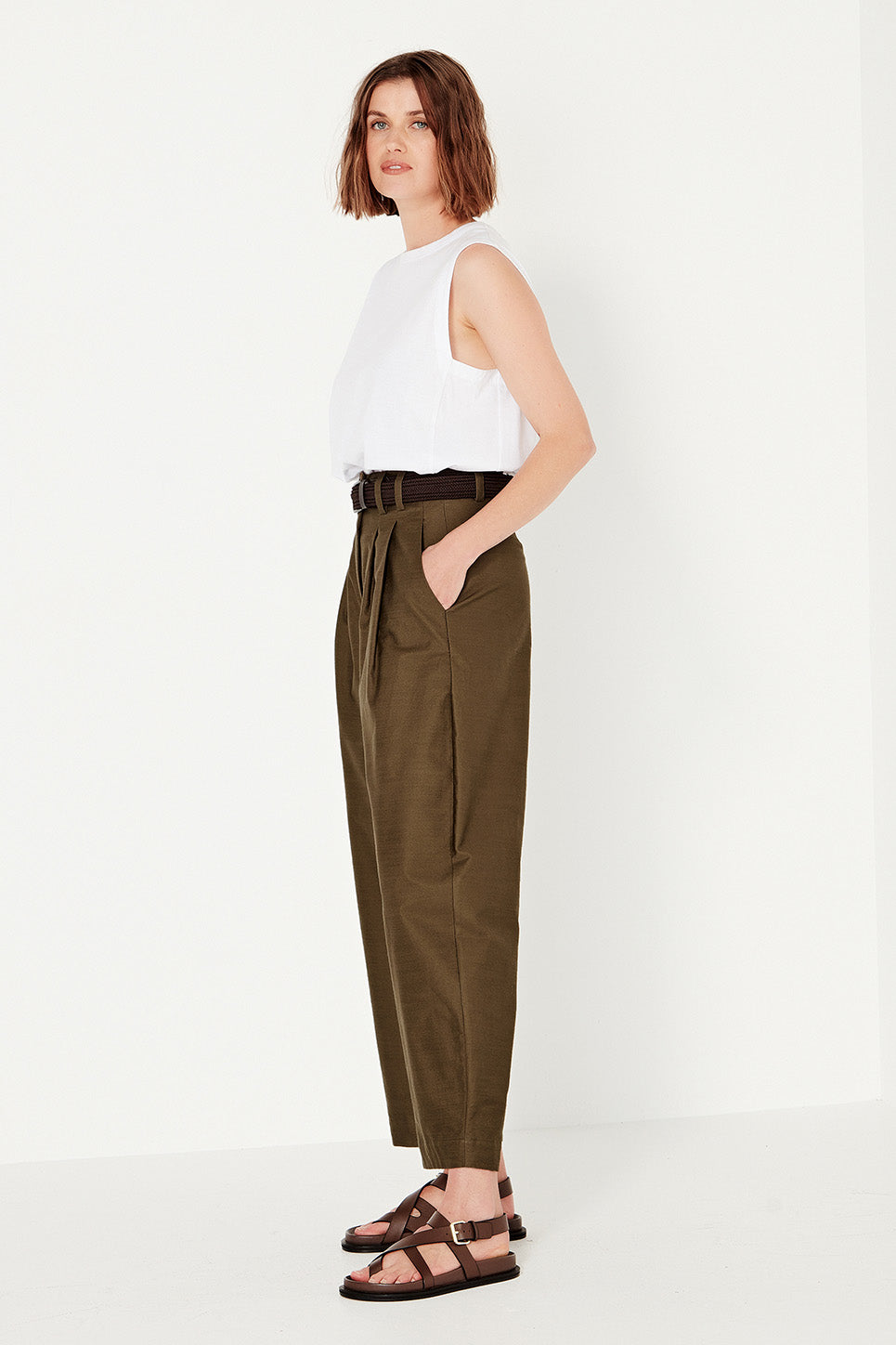 The Palermo Trouser in Hunter