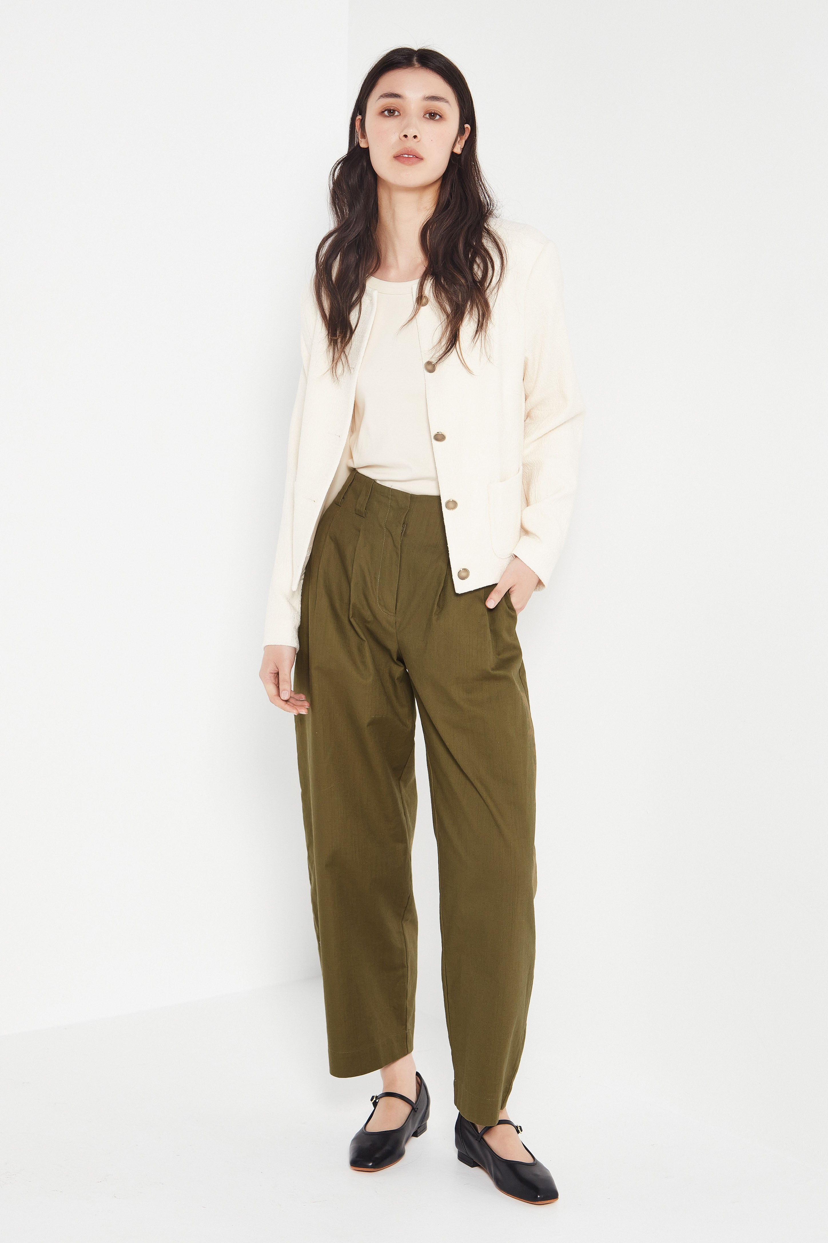 The Gabrielle Jacket in Ivory Boucle