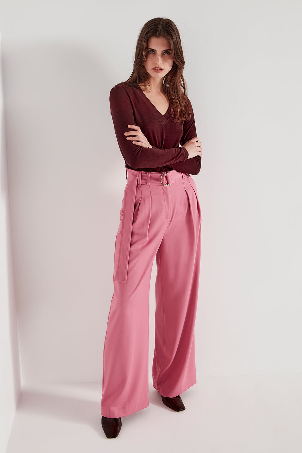 The Asher Trouser in Peony