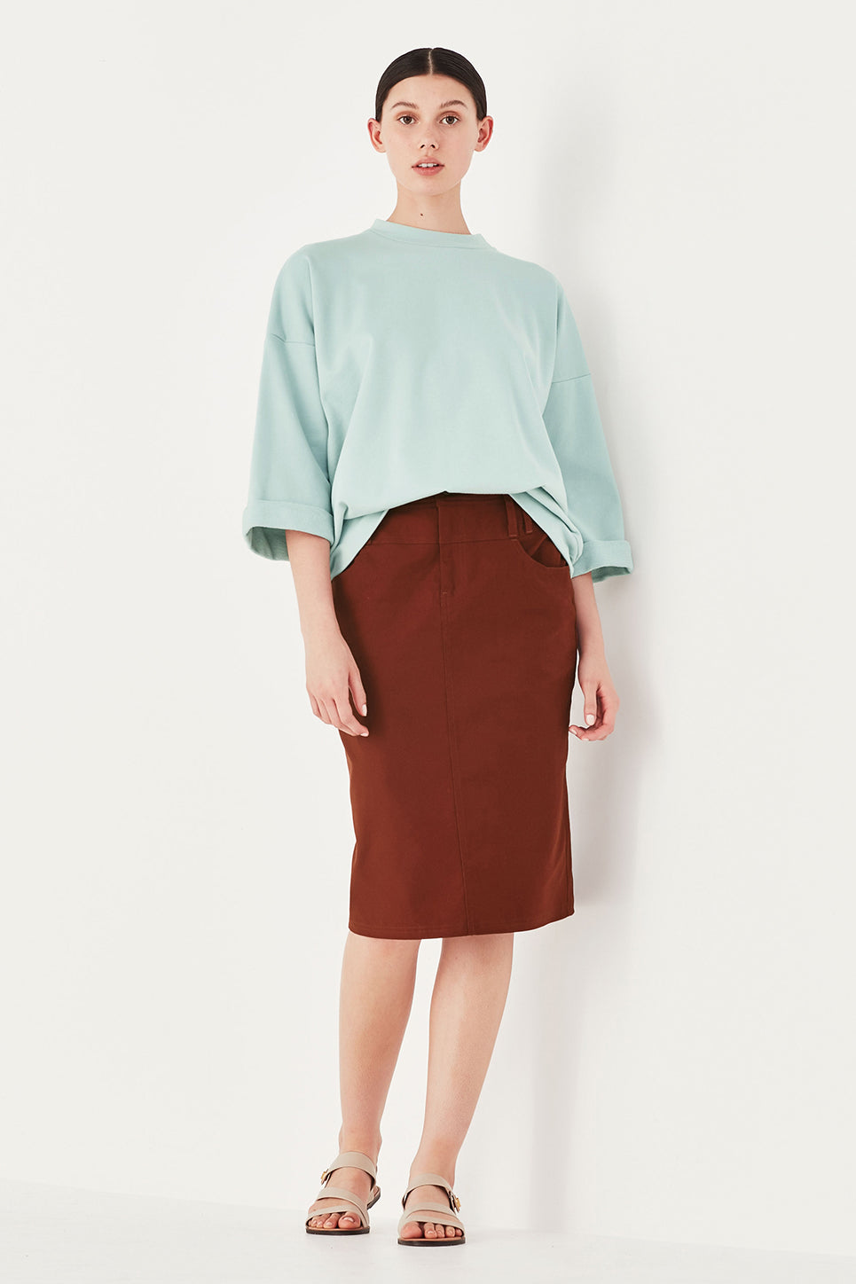 The Ada Skirt in Burnt Sienna
