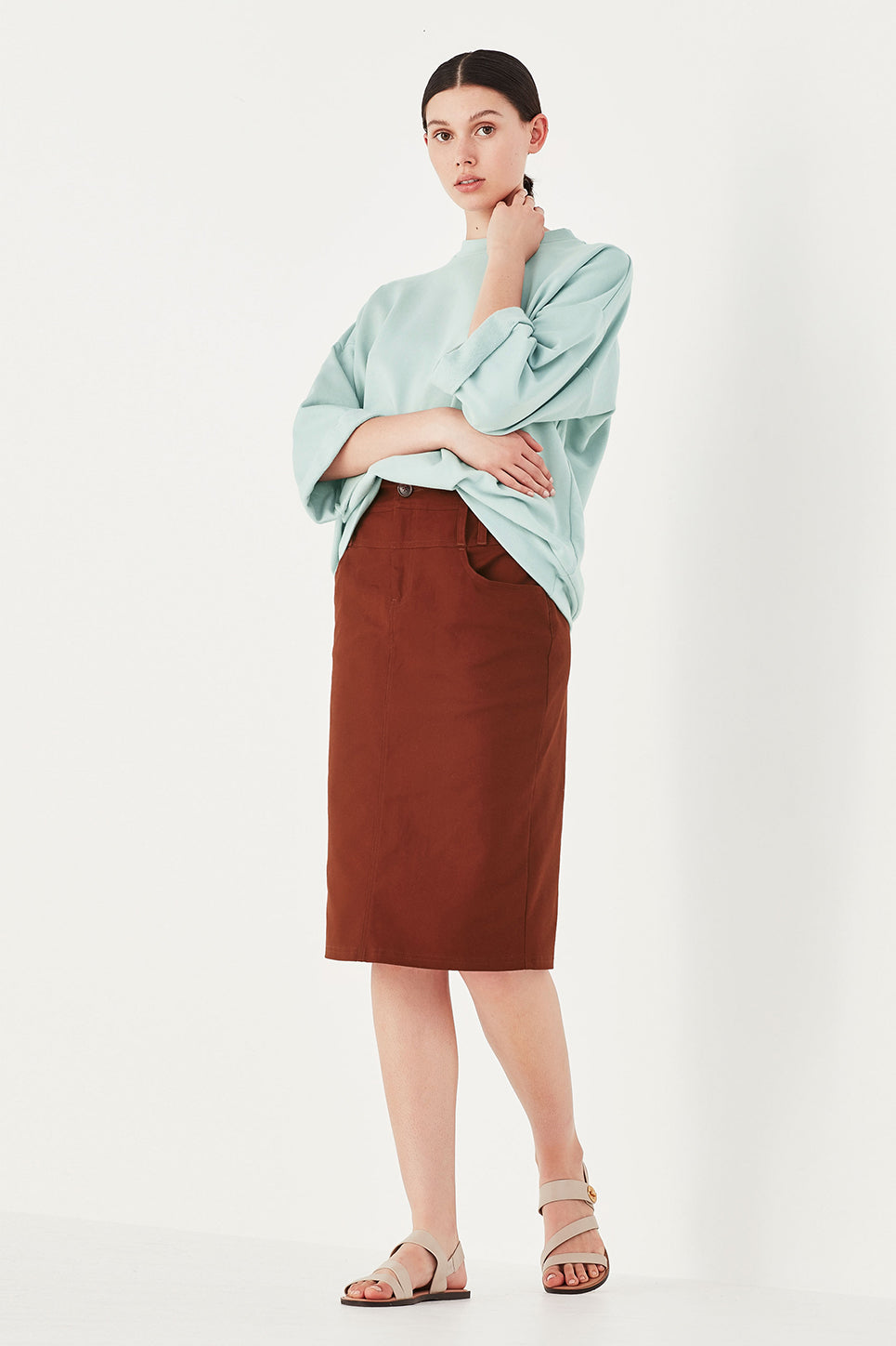 The Ada Skirt in Burnt Sienna