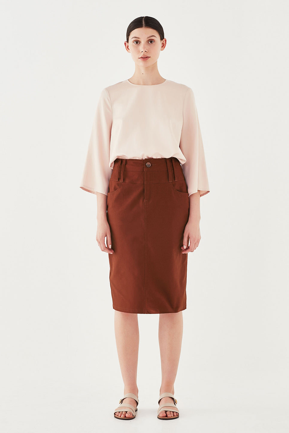 The Ada Skirt in Burnt Sienna