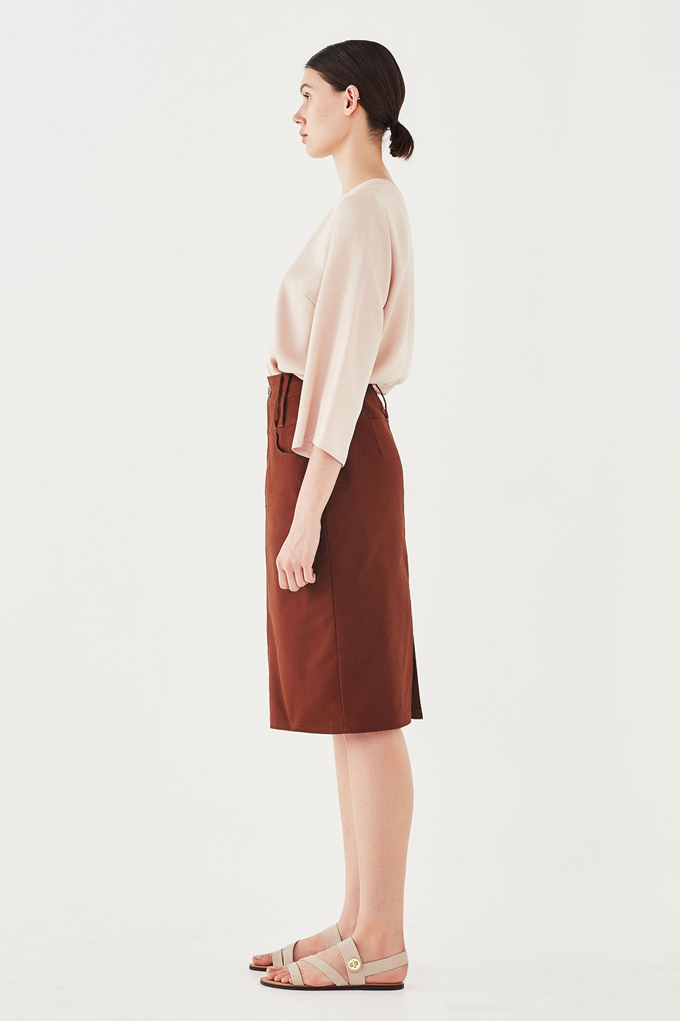 The Ada Skirt in Burnt Sienna