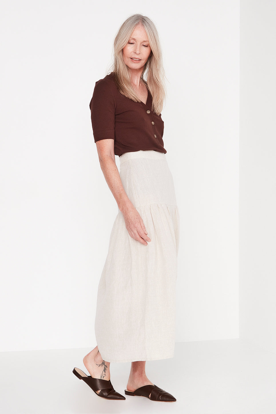 The Madrid Skirt in Natural