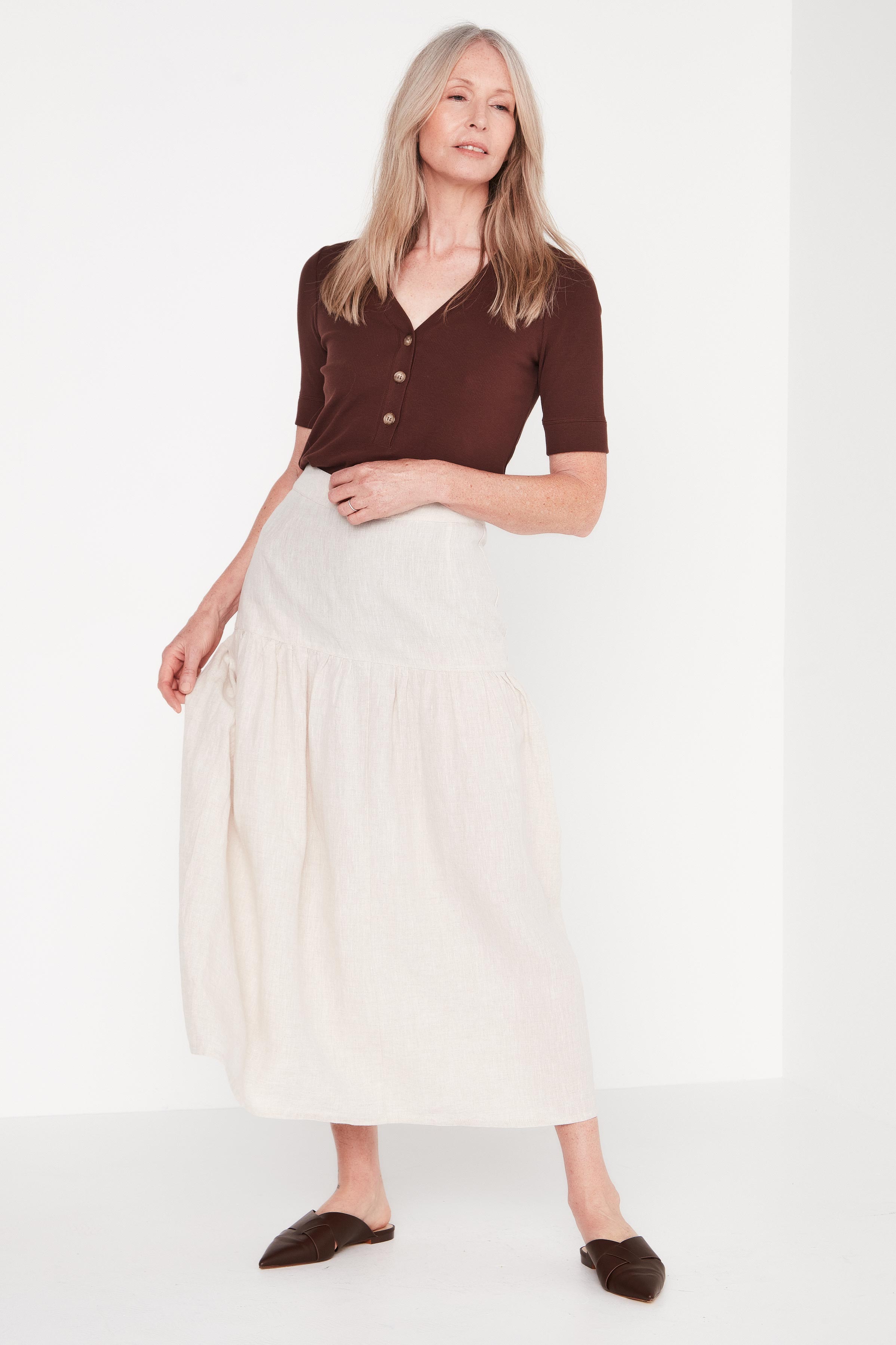 The Madrid Skirt in Natural