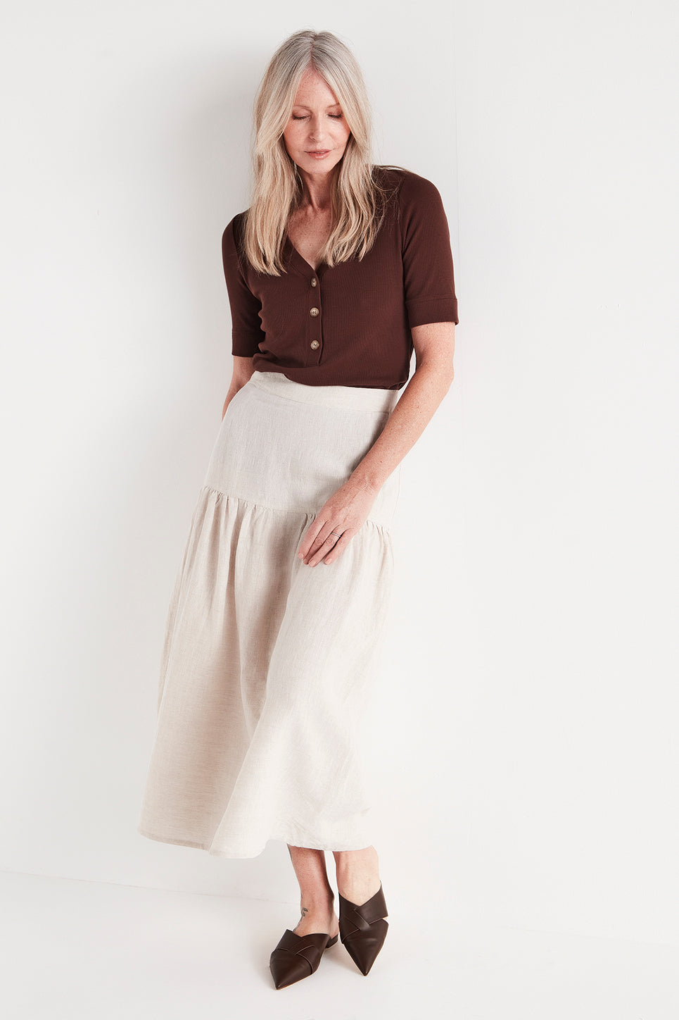 The Madrid Skirt in Natural
