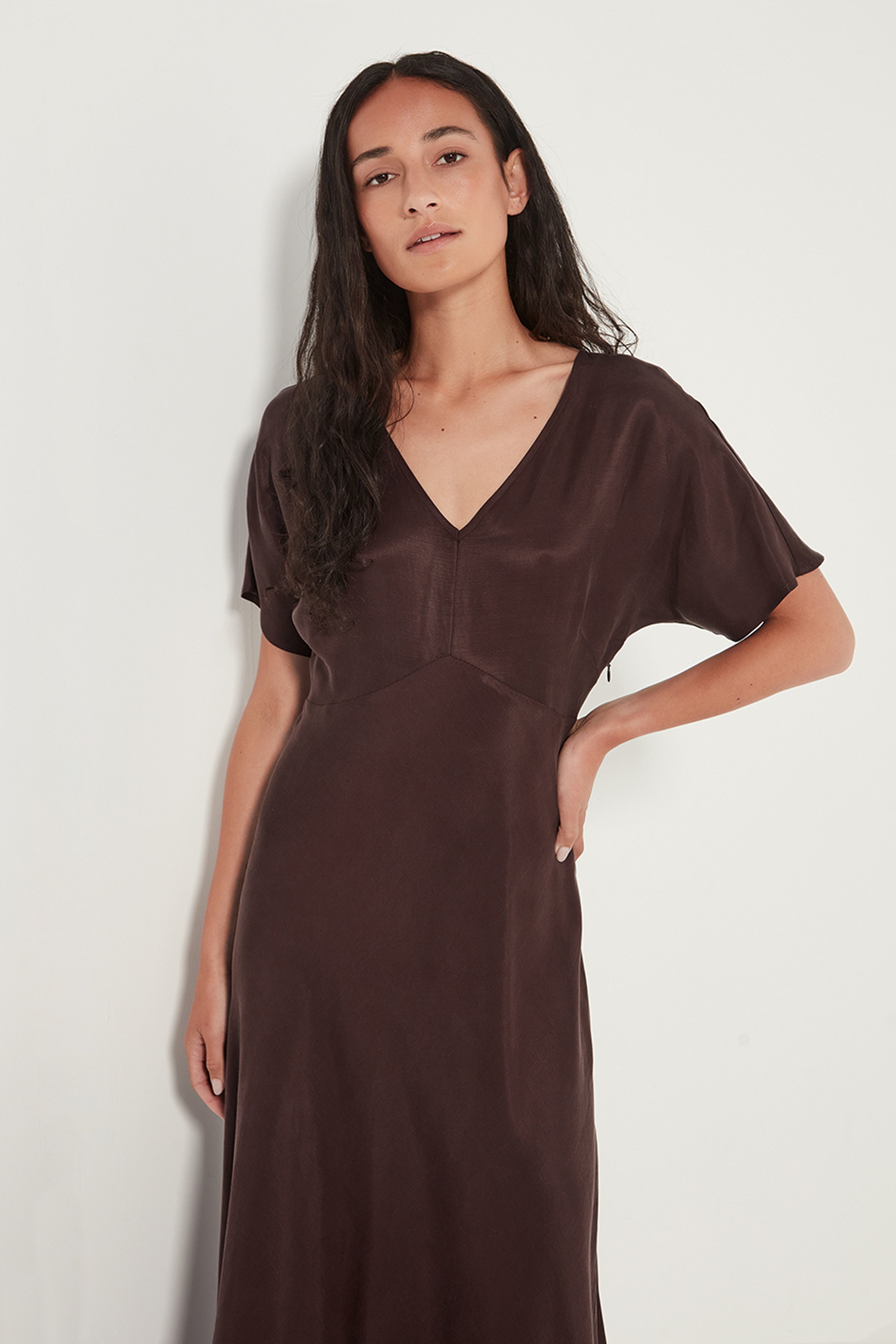 Evie Dress in Cocoa