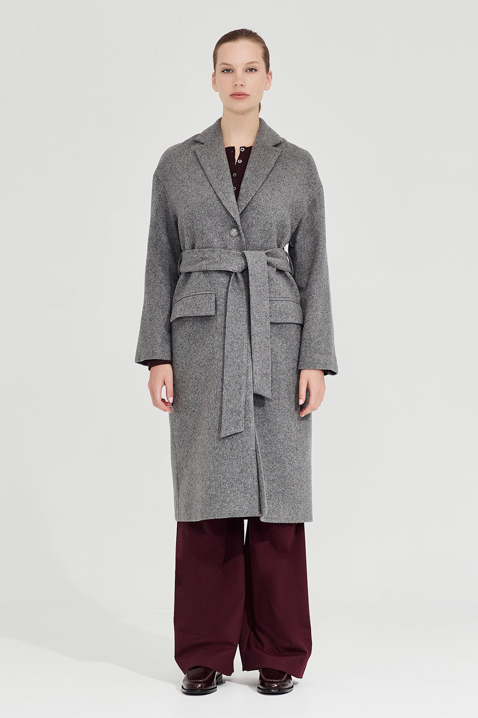 The Esther Coat in Grey Marle