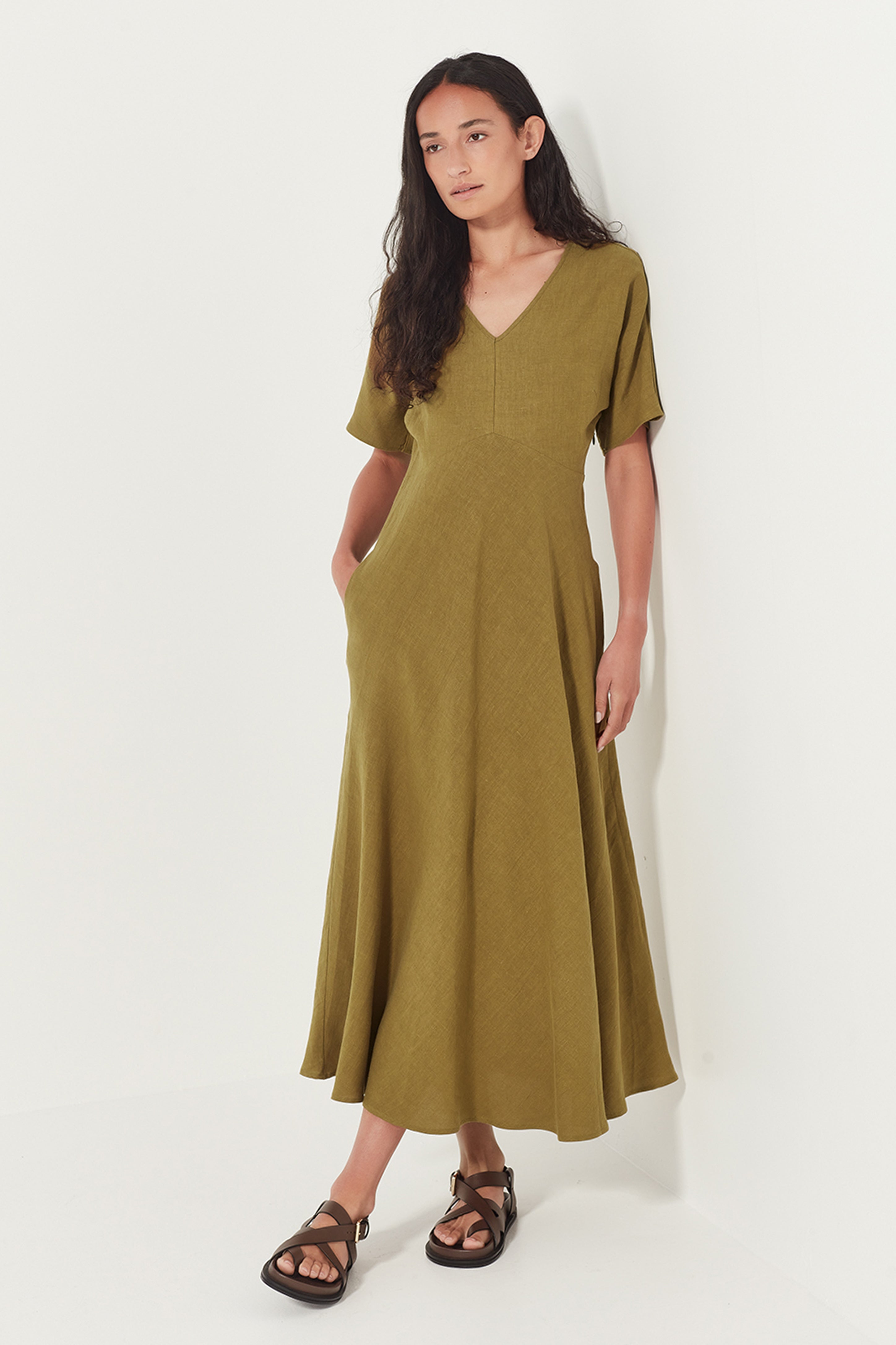 Evie Dress in Chartreuse