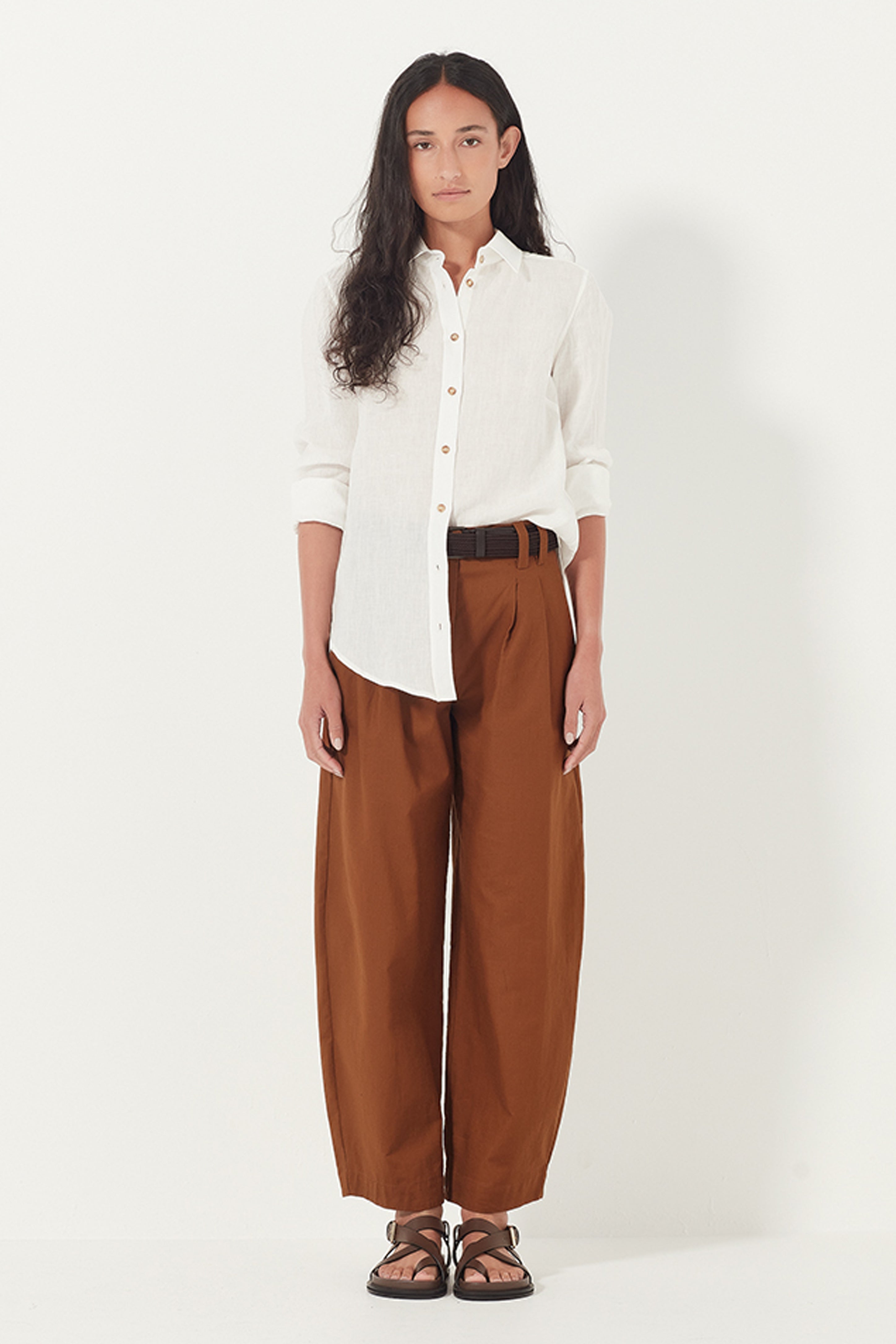 The Cairo Shirt in White Linen