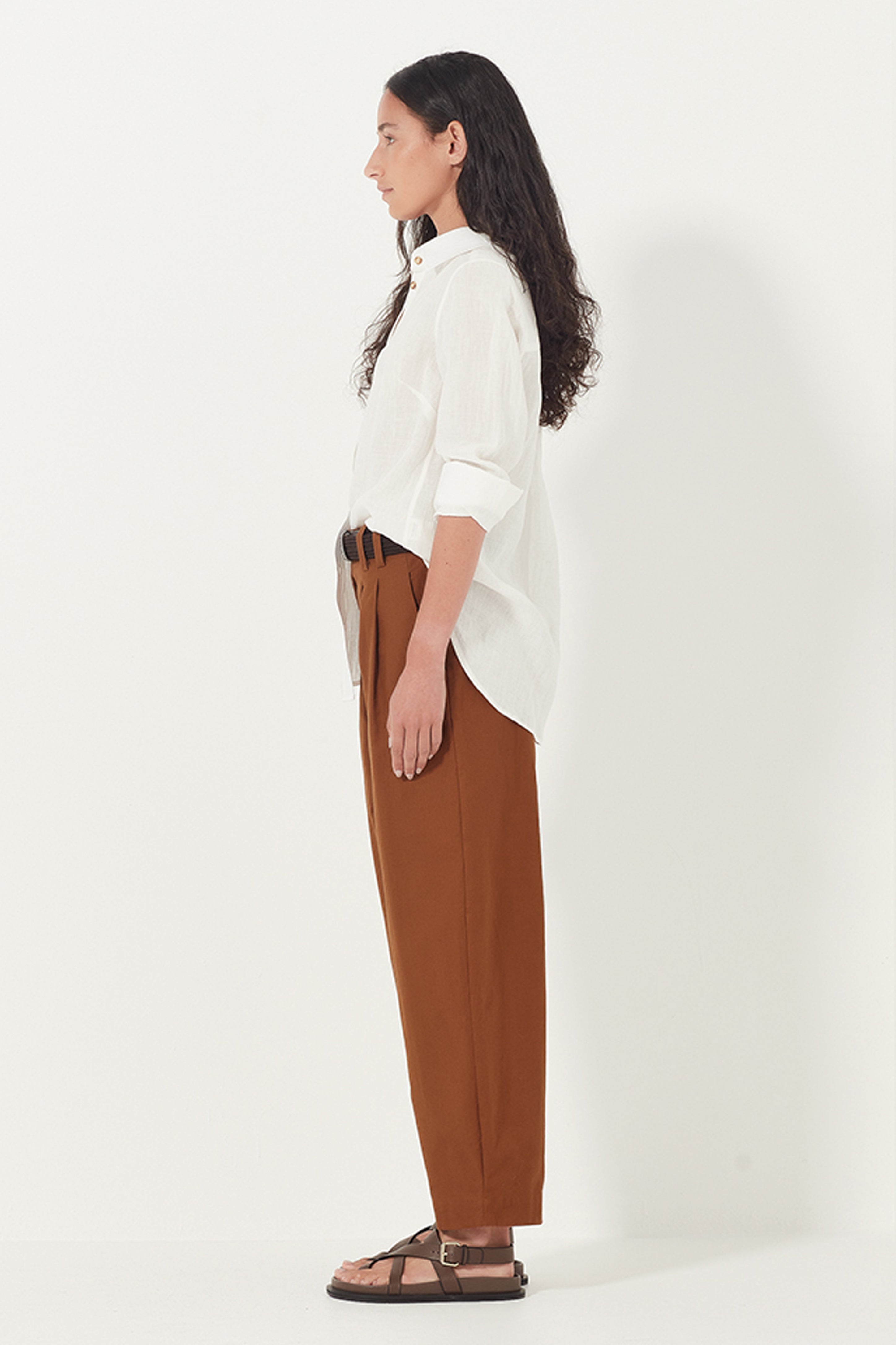 The Cairo Shirt in White Linen
