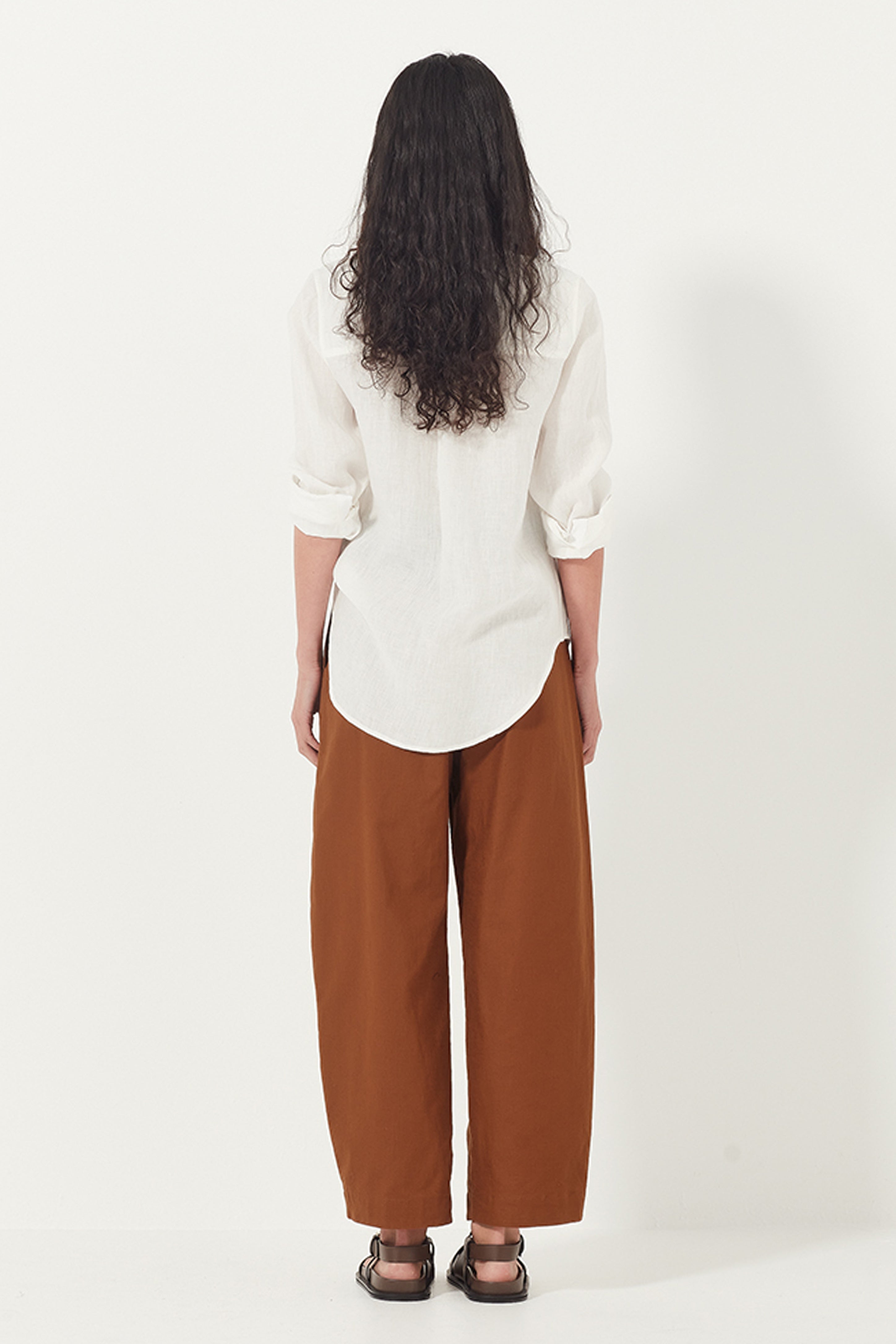 The Cairo Shirt in White Linen