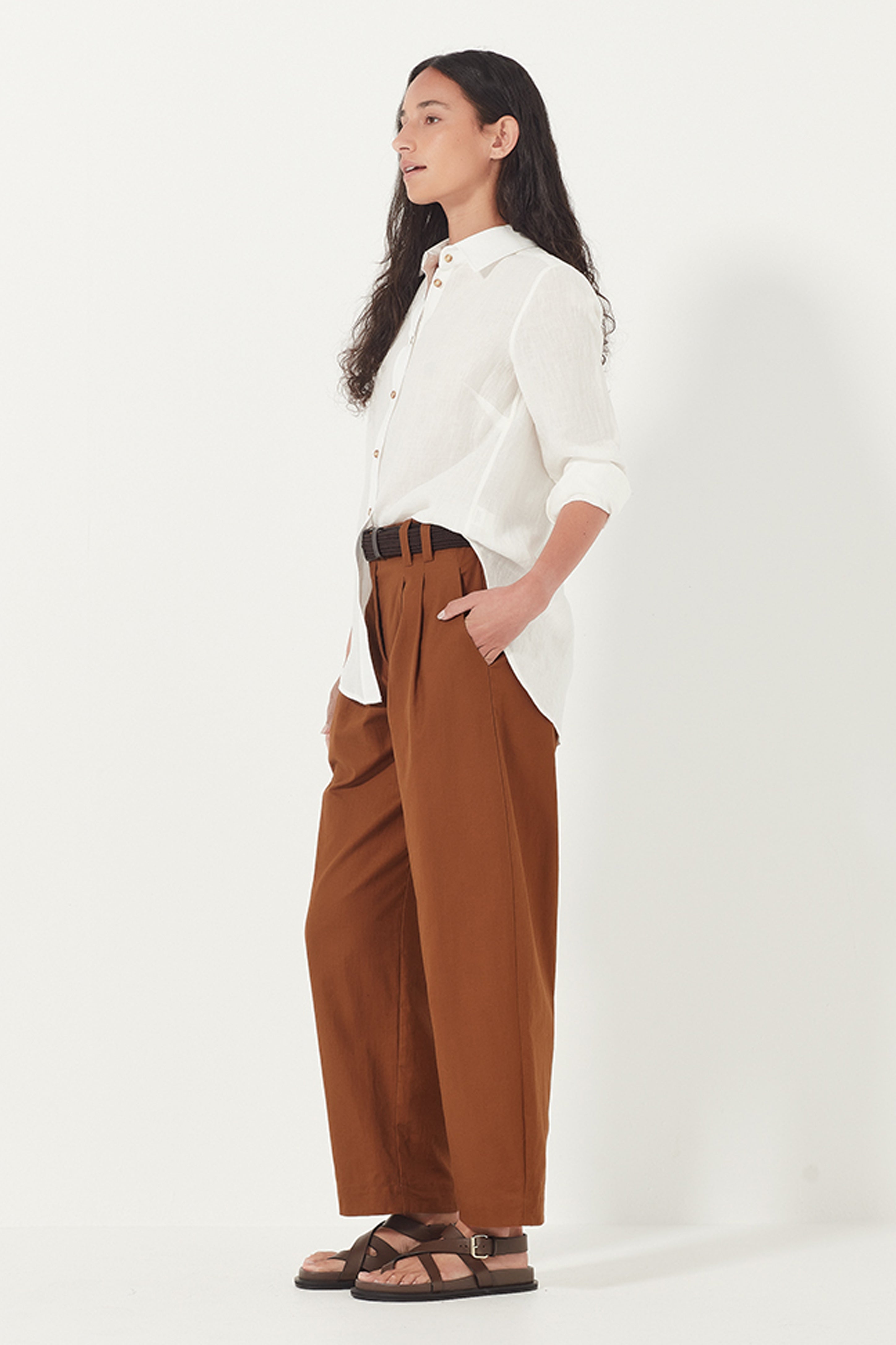 The Cairo Shirt in White Linen