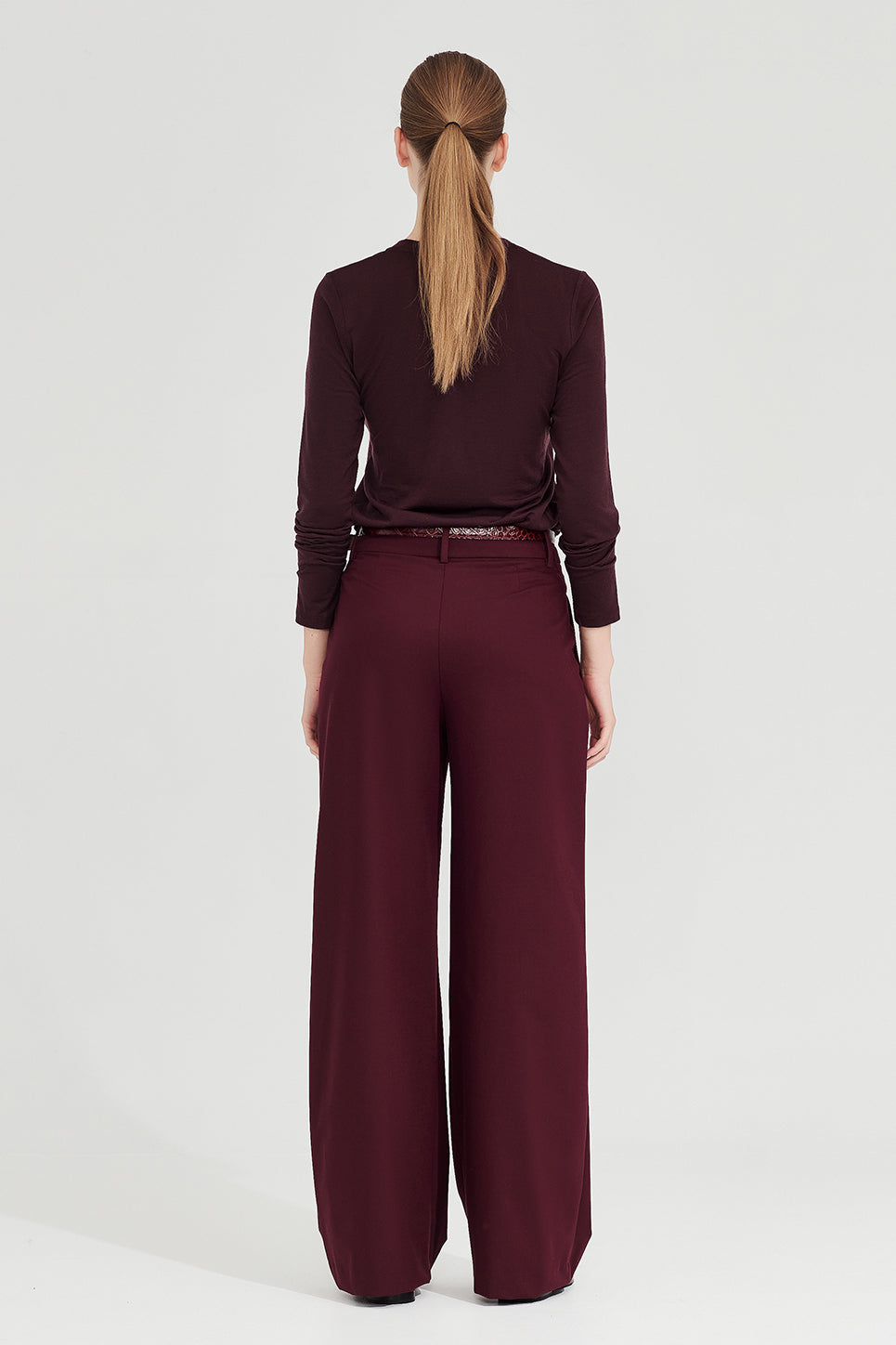 The Harris Henley in Plum