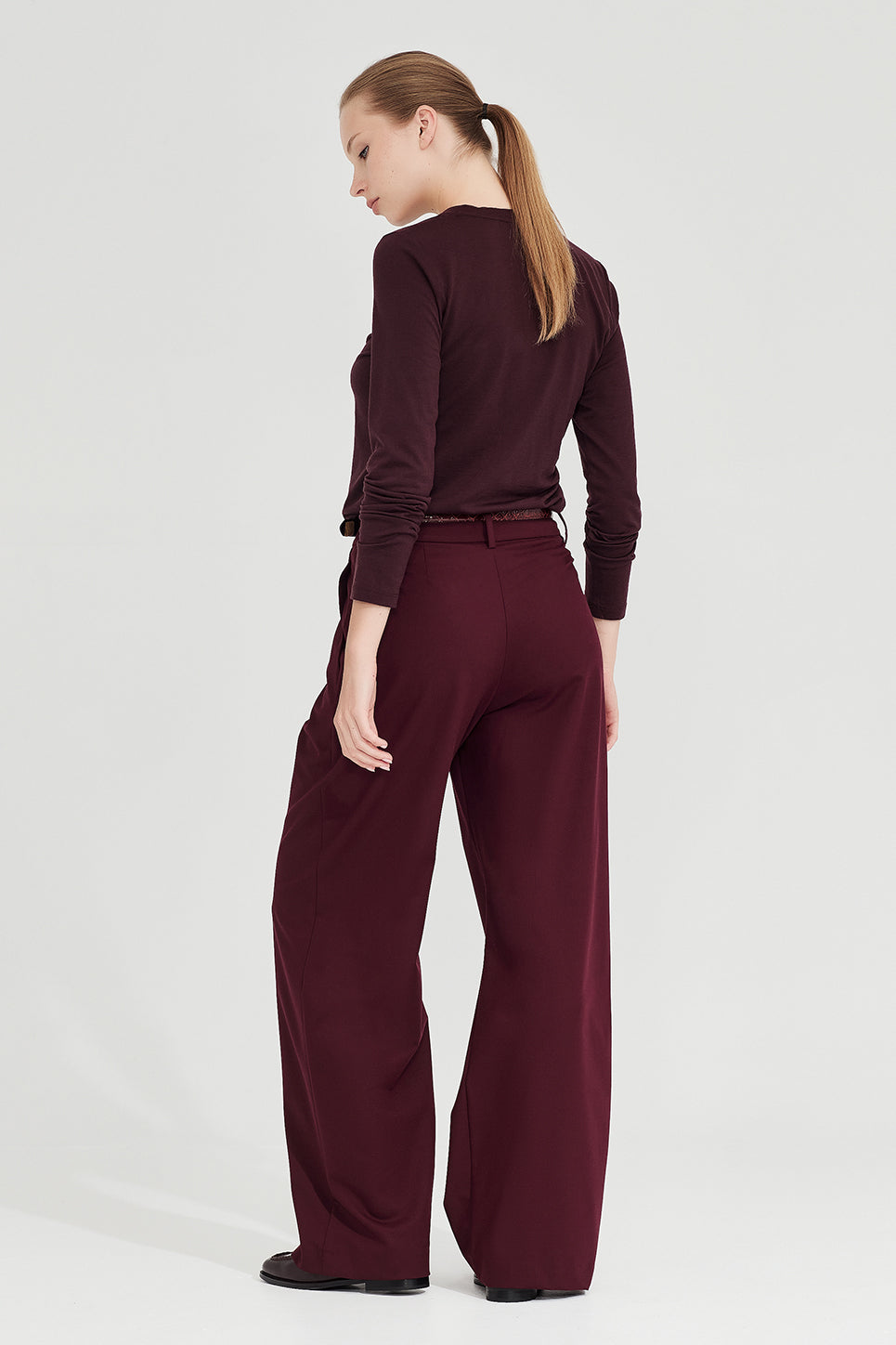 The Harris Henley in Plum