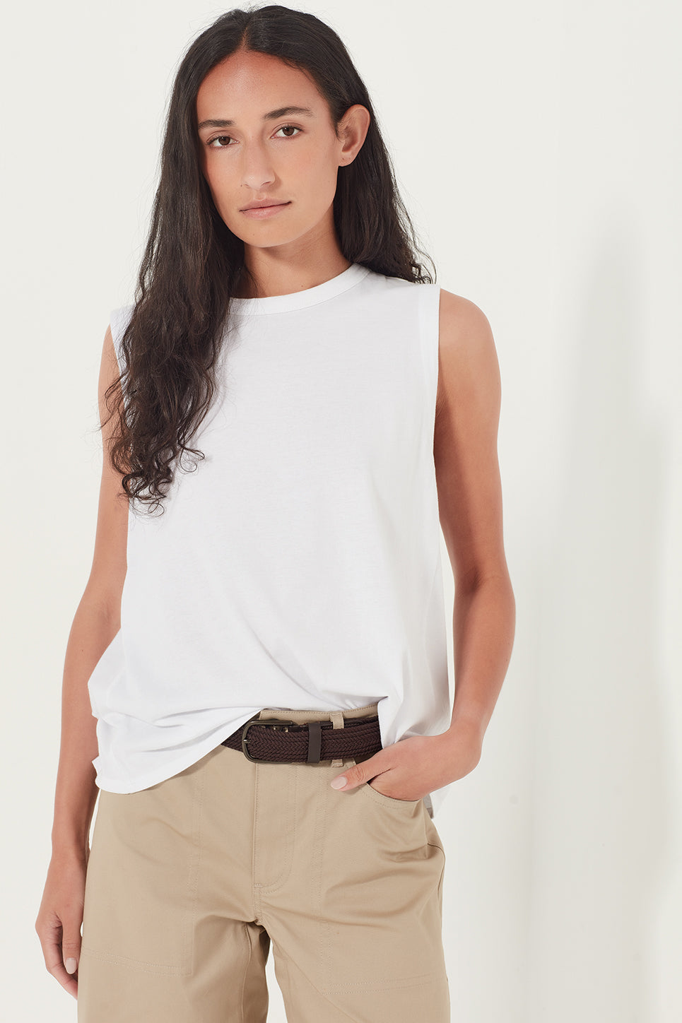 The Como Tank in White