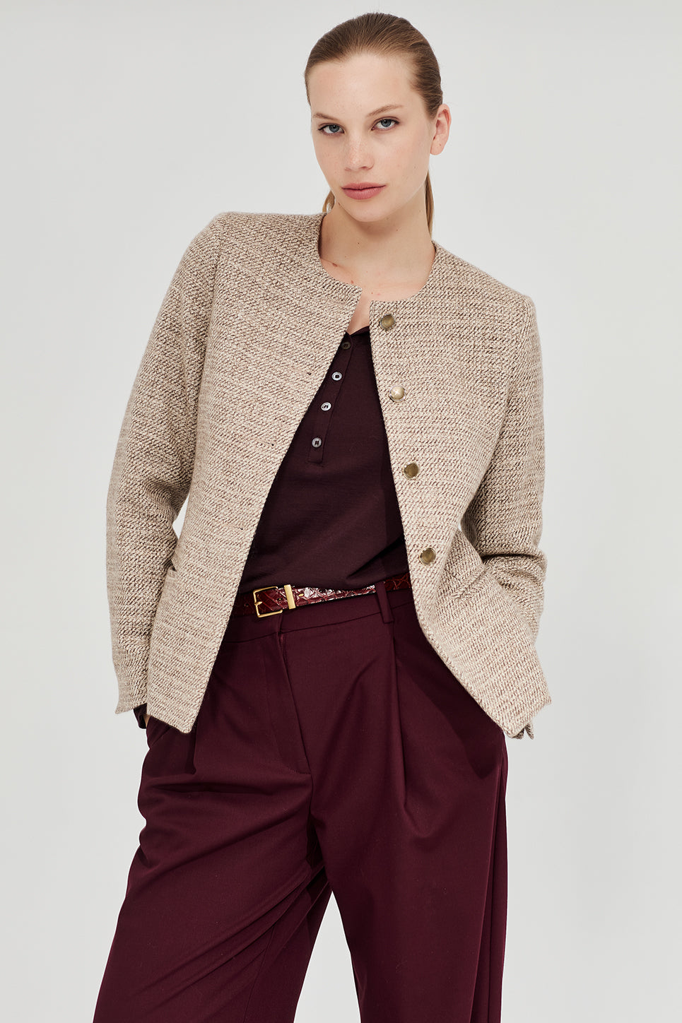 The Freud Jacket in Biscuit