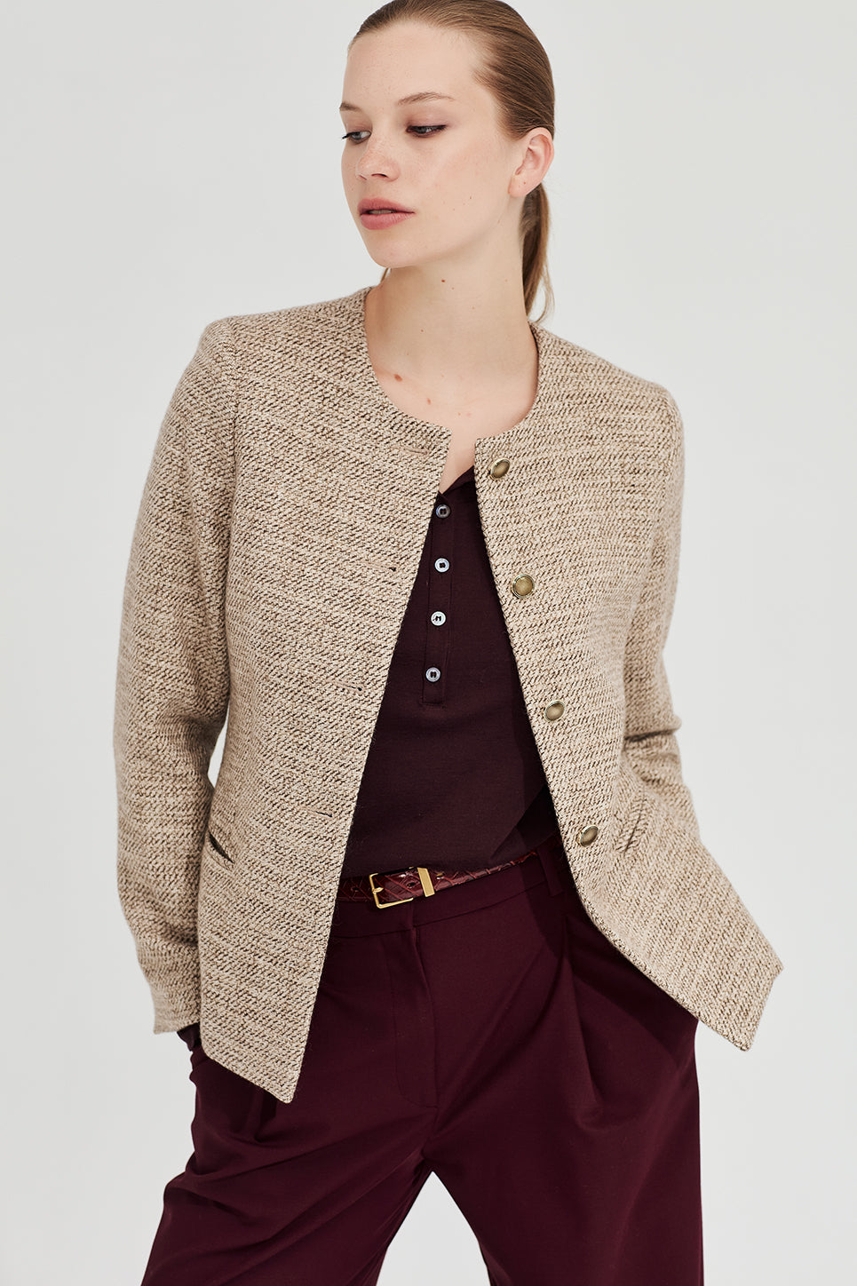 The Freud Jacket in Biscuit