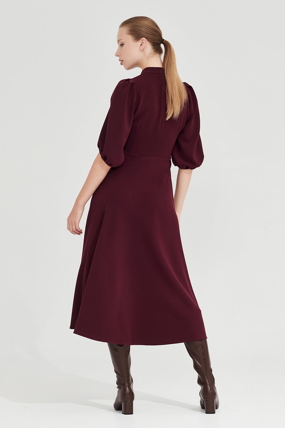 The Swinton Dress in Port