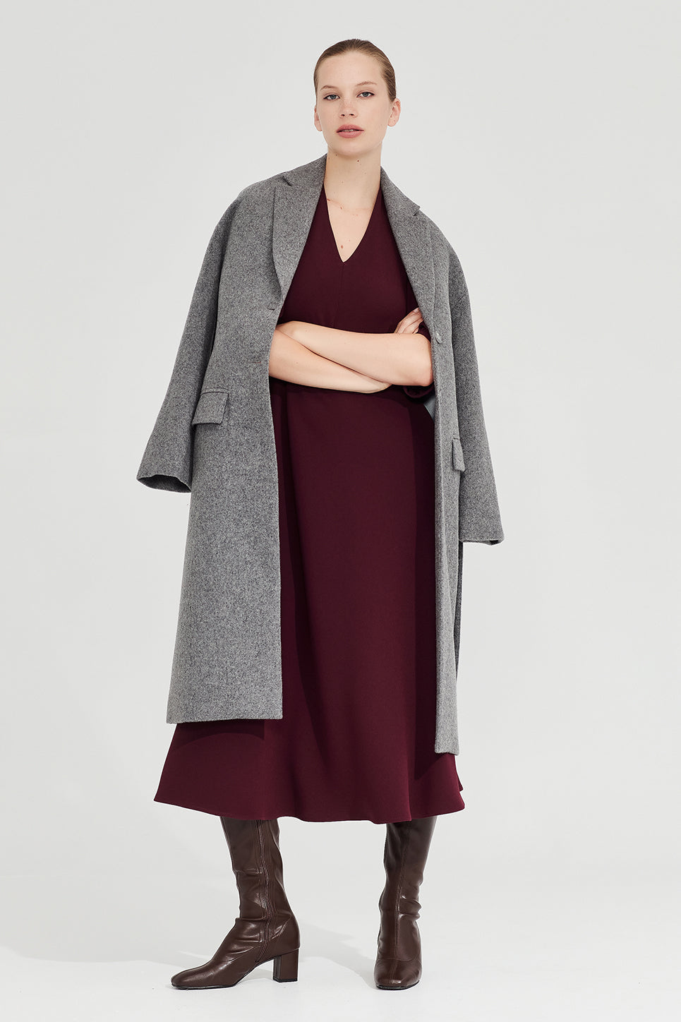 The Swinton Dress in Port