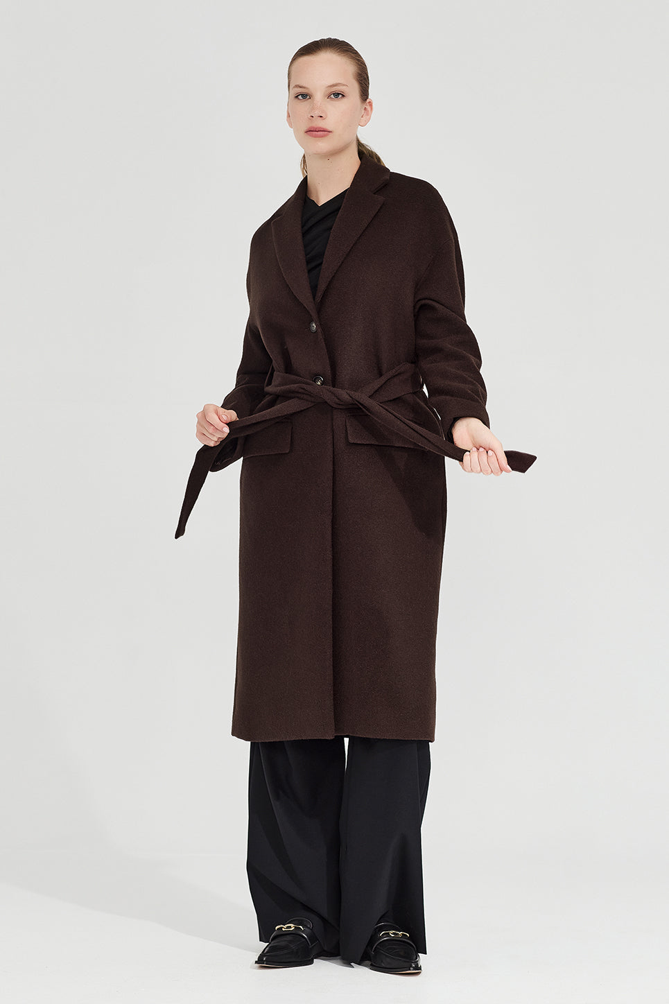 The Esther Coat in Chocolate