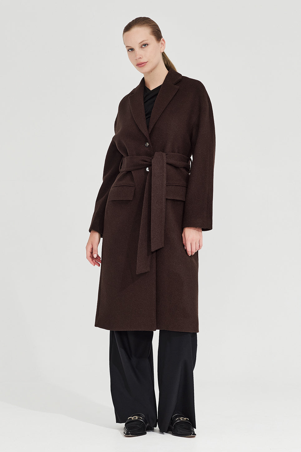 The Esther Coat in Chocolate