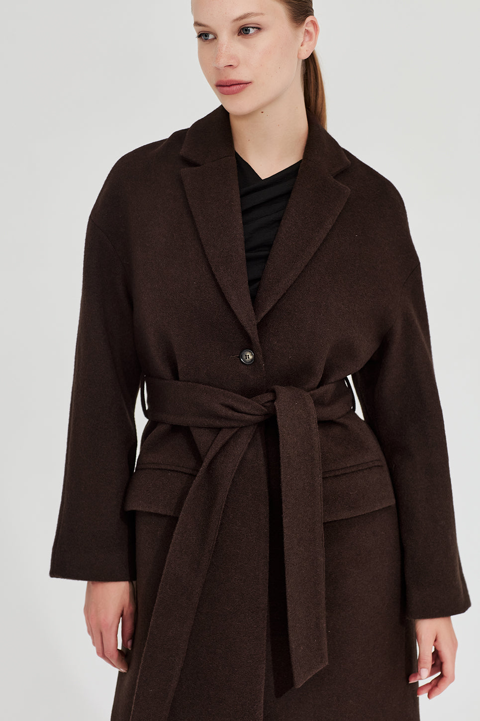 The Esther Coat in Chocolate