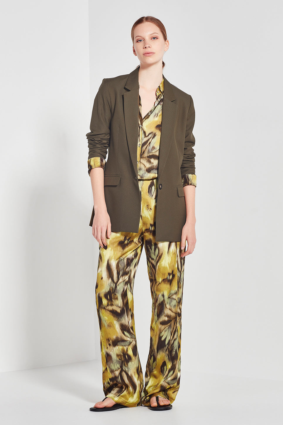 Vilagallo Tiffany Embroidery Print Pant - Camouflage | Garmentory