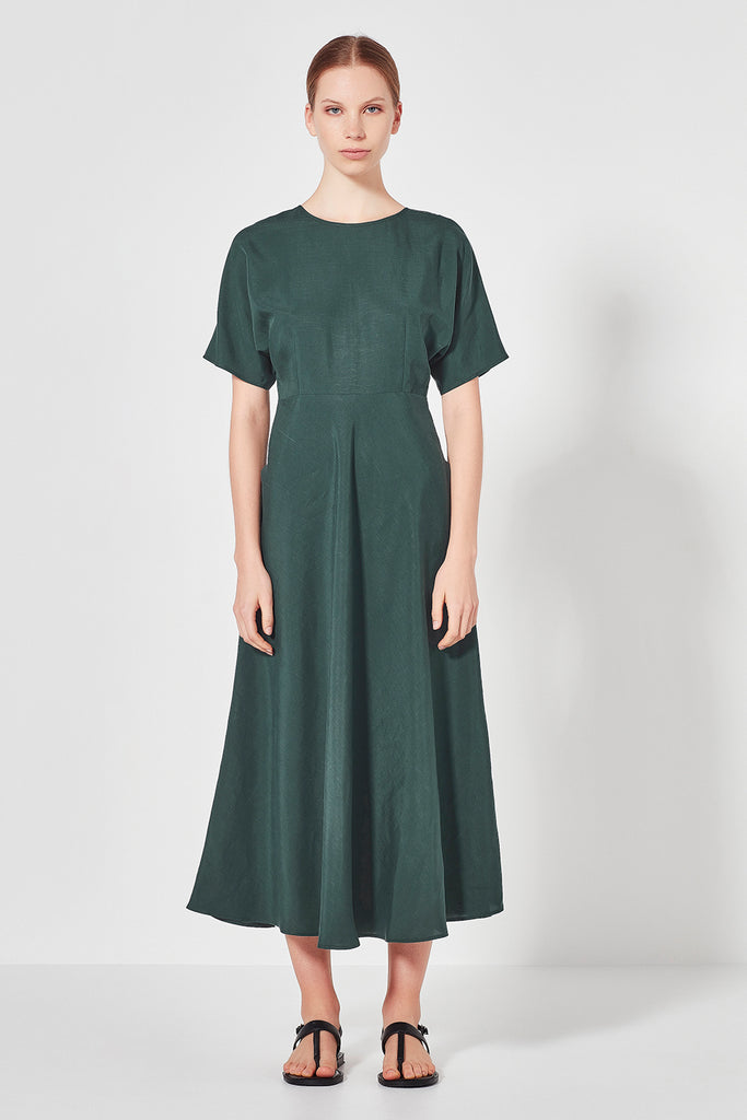 The Evelyn 2-Way Dress in Bottle Green – Shjark