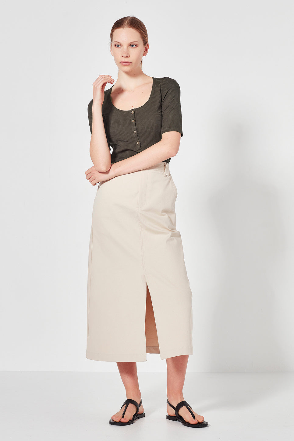 The Dryden Skirt in Natural