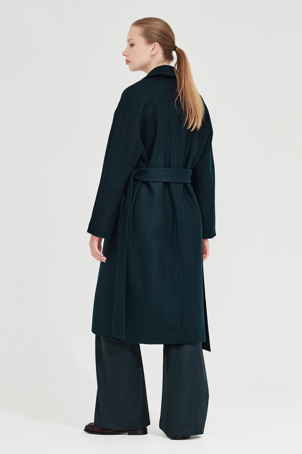 The Esther Coat in Deep Teal