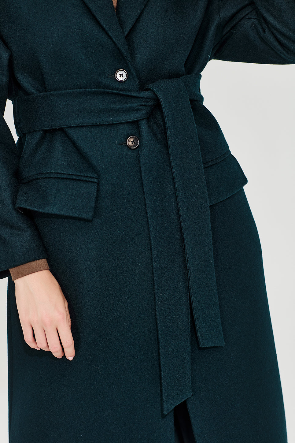 The Esther Coat in Deep Teal