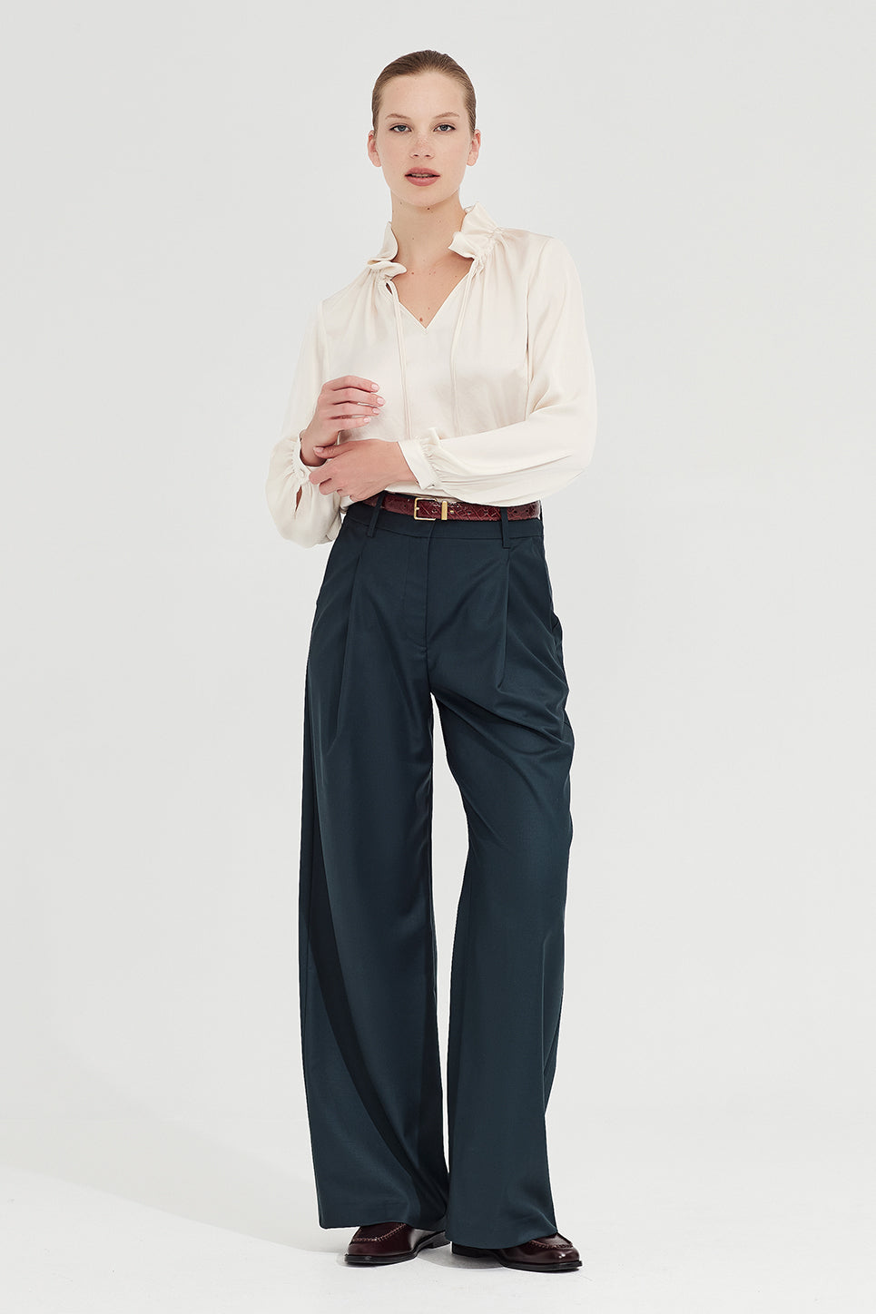 The Patti Blouse in Pearl