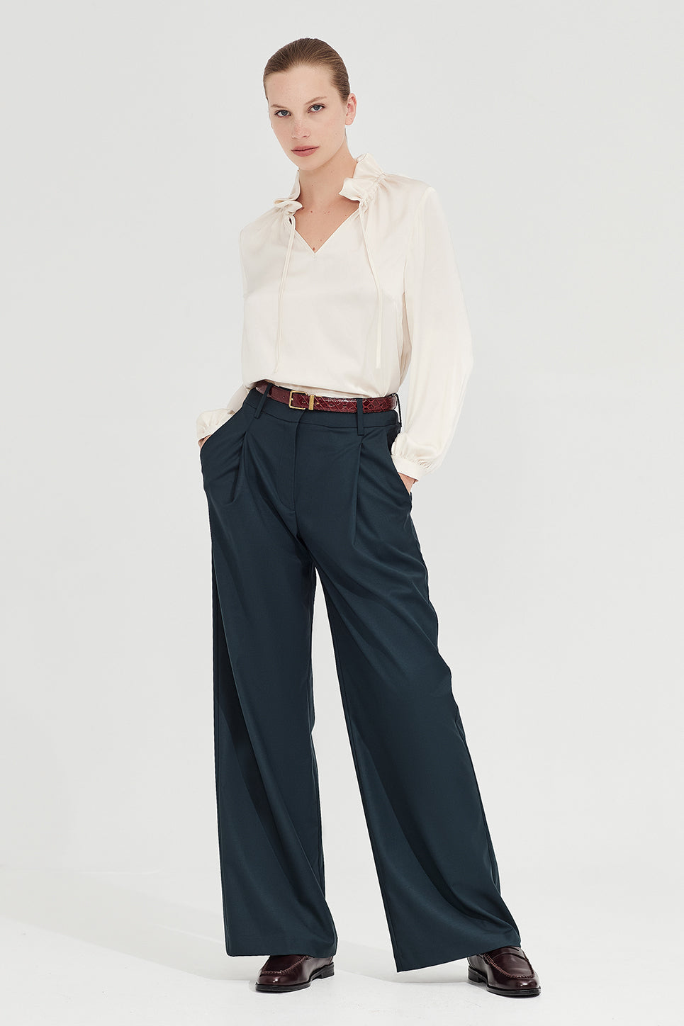 The Patti Blouse in Pearl