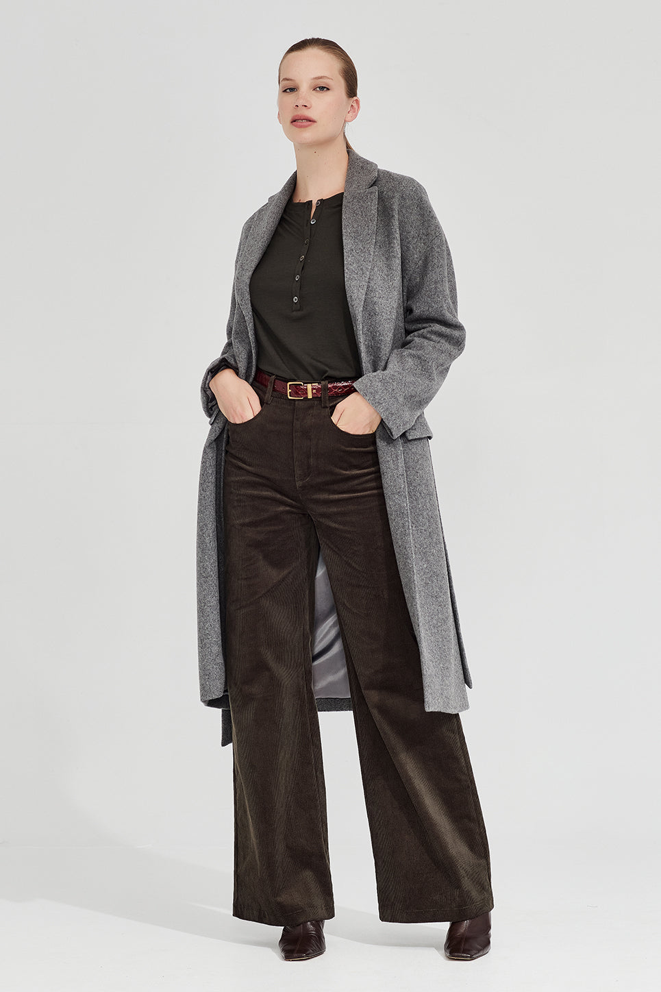 The Esther Coat in Grey Marle