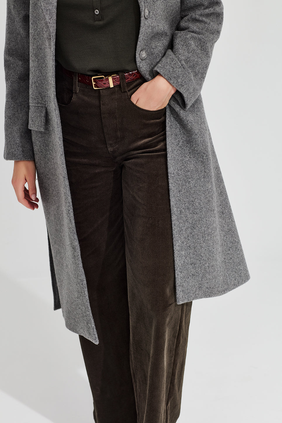 The Esther Coat in Grey Marle