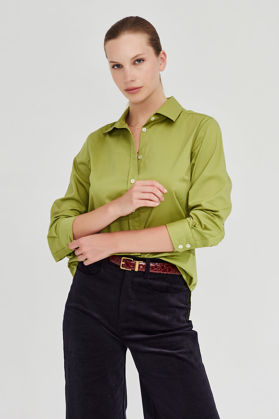 The Cairo Shirt in Chartreuse