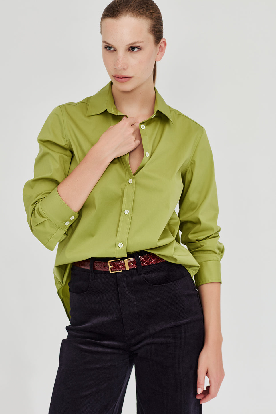 The Cairo Shirt in Chartreuse