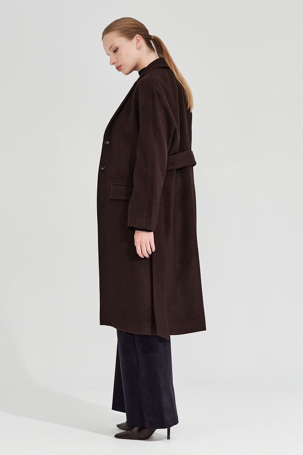 The Esther Coat in Chocolate