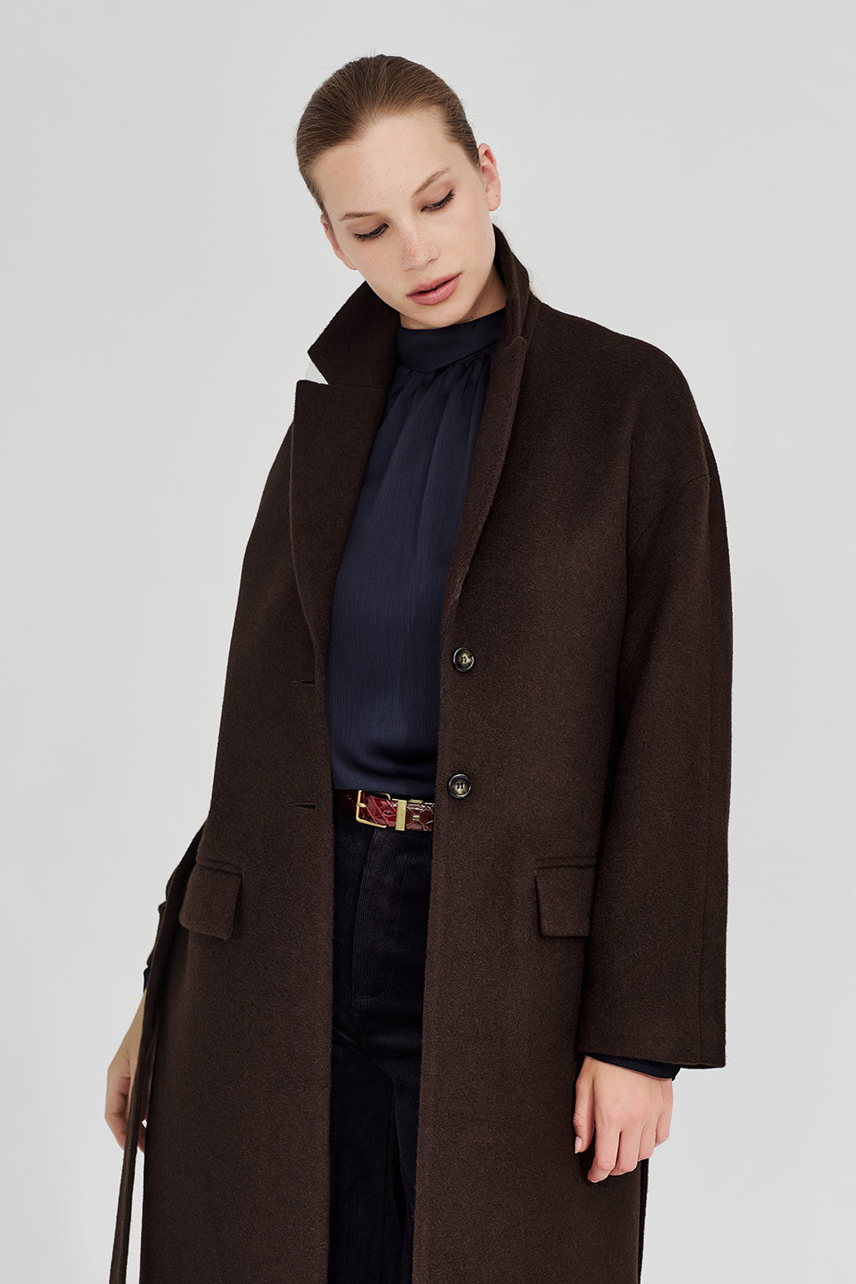 The Esther Coat in Chocolate