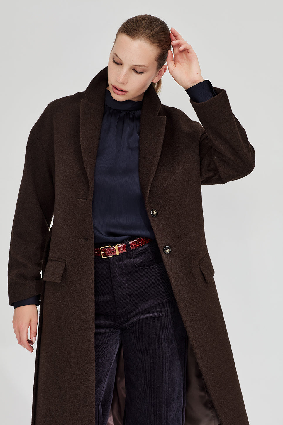 The Esther Coat in Chocolate