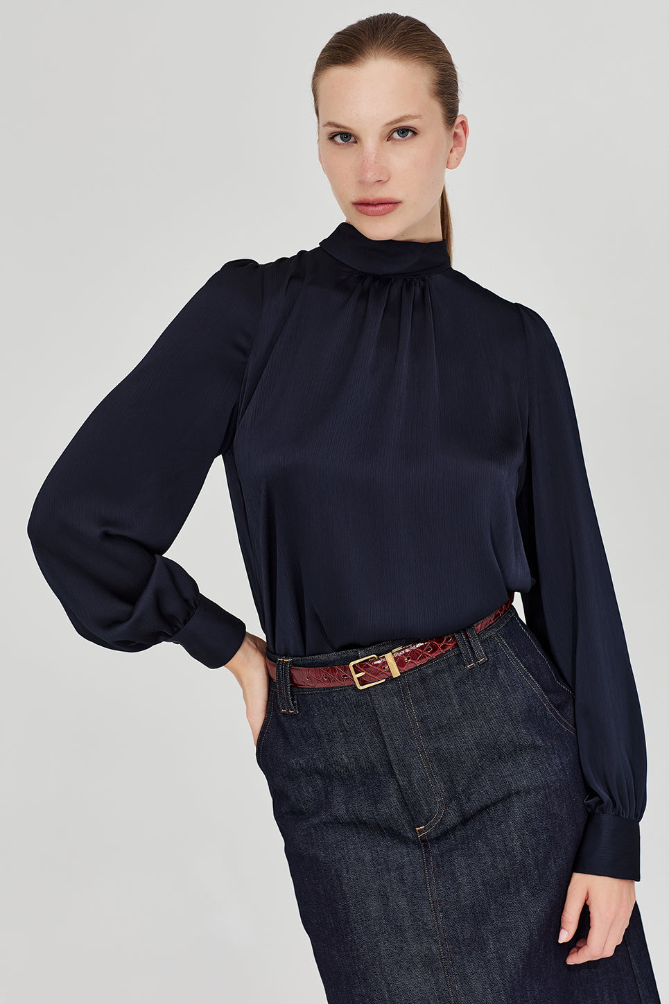 The Dryden Skirt in Indigo Denim