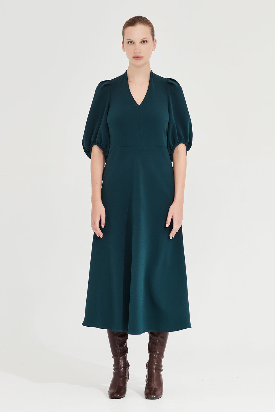 The Swinton Dress in Deep Aqua