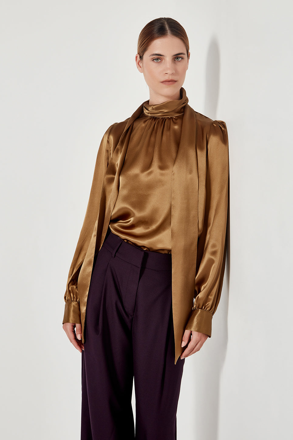 The Bowie Blouse in Gold