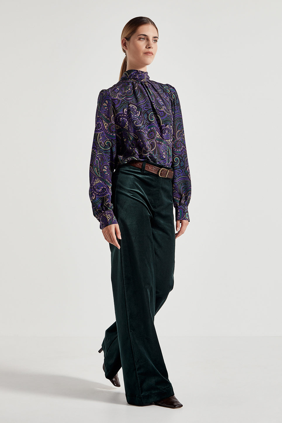 The Bowie Blouse in Paisley Print