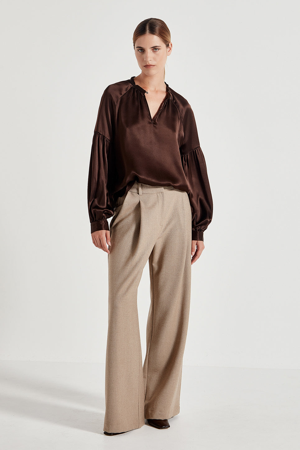 The Selbourne Trouser in Biscuit Melange