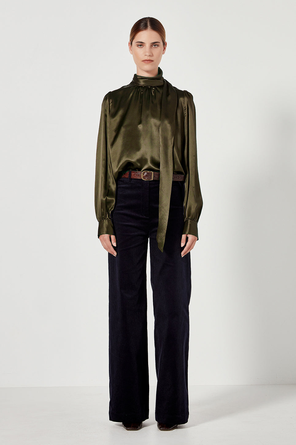 The Bowie Blouse in Khaki