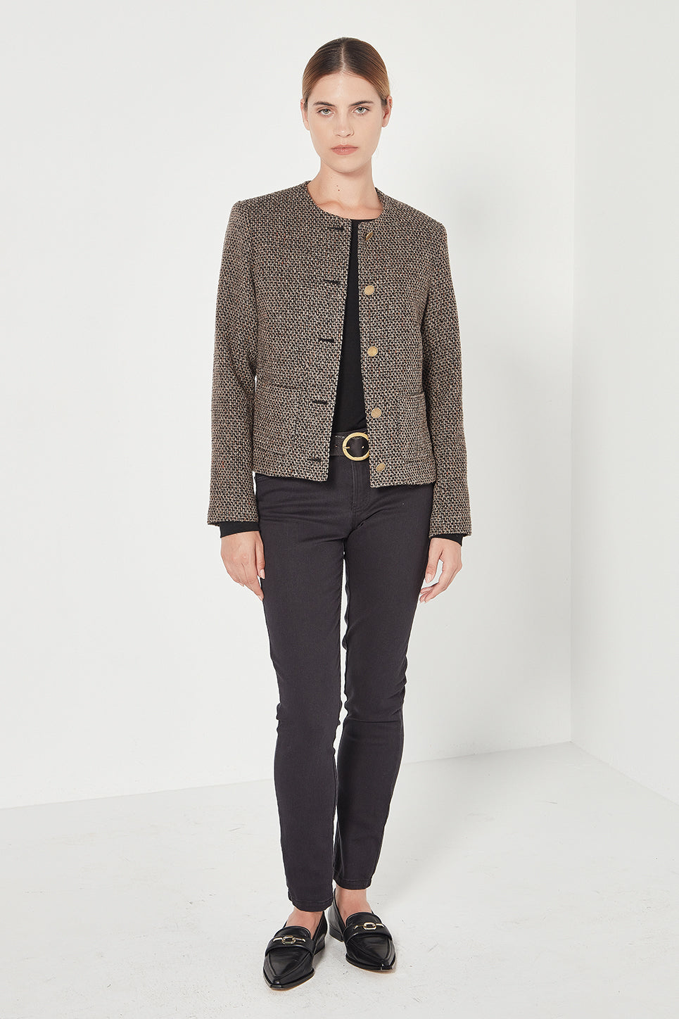 The Gabrielle Jacket in Black/Russet
