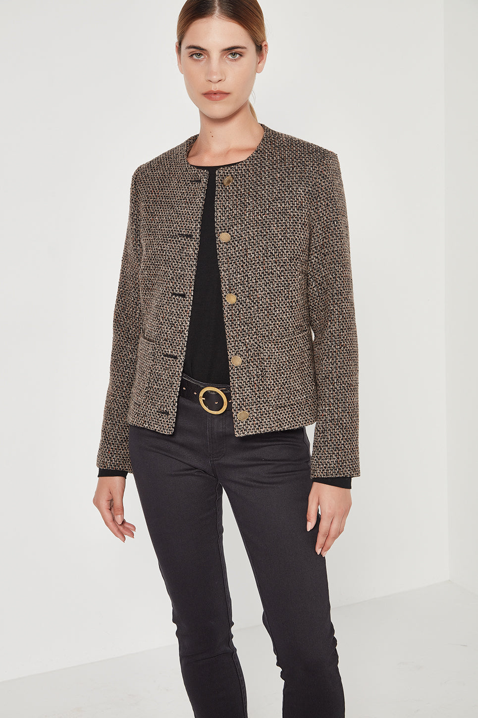 The Gabrielle Jacket in Black/Russet